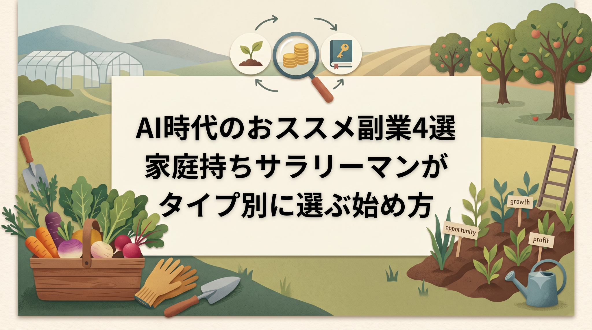 AI時代のおすすめ副業を家庭持ちサラリーマンがタイプ別に選ぶ始め方